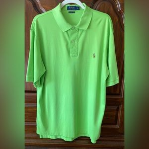 Polo by Ralph Lauren Size LT Short Sleeve Lime Green Polo